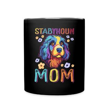 Cadeau de propriétaire de chien Stabyhoun Mom Stabijhoun - Mug uni - noir - Devant
