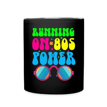 Fille garçon enfants 70 s 80 s 90 s Disco Costume tenue - Mug uni - noir - Devant