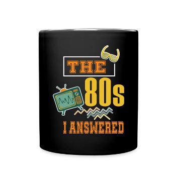 Fille garçon enfants 70 s 80 s 90 s Disco Costume tenue - Mug uni - noir - Devant