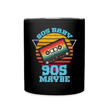 Fille garçon enfants 70 s 80 s 90 s Disco Costume tenue - Mug uni - noir - Devant