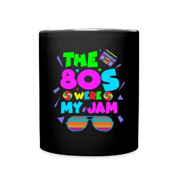 Fille garçon enfants 70 s 80 s 90 s Disco Costume tenue - Mug uni - noir - Devant