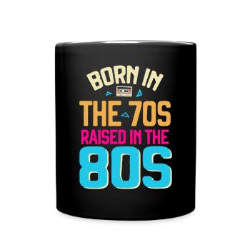 Fille garçon enfants 70 s 80 s 90 s Disco Costume tenue - Mug uni - noir - Devant
