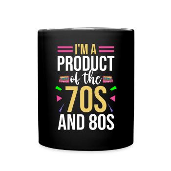 Fille garçon enfants 70 s 80 s 90 s Disco Costume tenue - Mug uni - noir - Devant