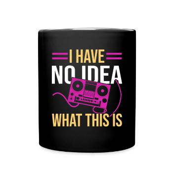 Fille garçon enfants 70 s 80 s 90 s Disco Costume tenue - Mug uni - noir - Devant