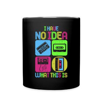 Fille garçon enfants 70 s 80 s 90 s Disco Costume tenue - Mug uni - noir - Devant