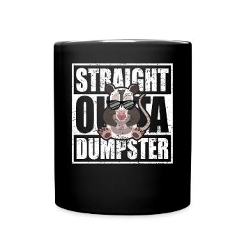 Opossum nocturne avec lunettes de soleil - Mug uni - noir - Devant