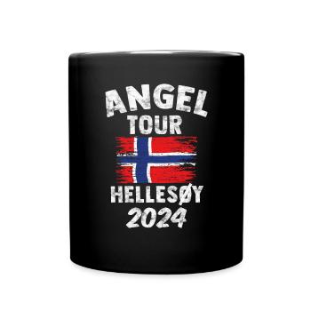 Hellesöy 2024 Angel Tour Norwegen Personalisierbar - Tasse einfarbig - Schwarz - Vorne