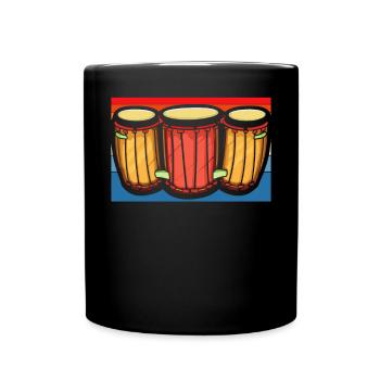 Bongospieler, Musikinstrumentenmusiker - Tasse einfarbig - Schwarz - Vorne