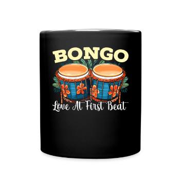 Bongo Player Musical Instrument Musician - Full Colour Mug - black - Front
