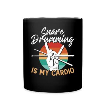 Caisse claire, instrument de musique, musicien, batteur - Mug uni - noir - Devant