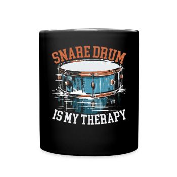 Caisse claire, instrument de musique, musicien, batteur - Mug uni - noir - Devant