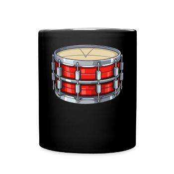 Caisse claire, instrument de musique, musicien, batteur - Mug uni - noir - Devant