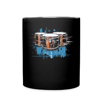 Caisse claire, instrument de musique, musicien, batteur - Mug uni - noir - Devant