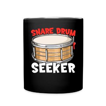 Caisse claire, instrument de musique, musicien, batteur - Mug uni - noir - Devant