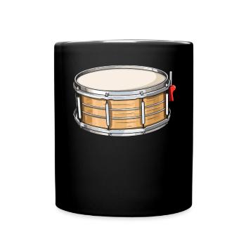 Caisse claire, instrument de musique, musicien, batteur - Mug uni - noir - Devant