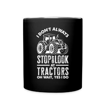 Lustiges Bauer Bauernhof Landwirt Geschenk - Tasse einfarbig - Schwarz - Vorne