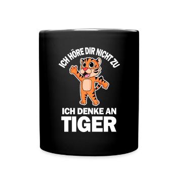 Tier Tiger - Tasse einfarbig - Schwarz - Vorne