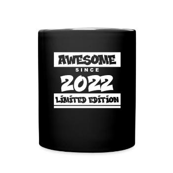 2022 - Jahrgang 2022 - Baujahr 2022 - Tasse einfarbig - Schwarz - Vorne