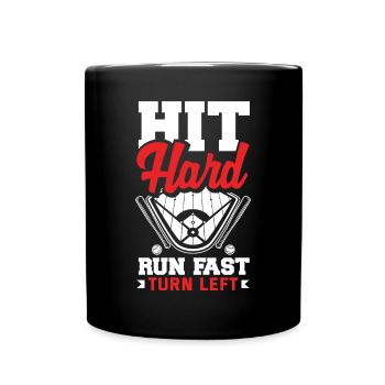 Drôle de baseball - Mug uni - noir - Devant