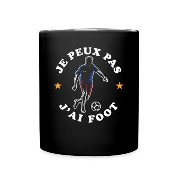 Je Peux Pas J'ai Foot - Mug uni - noir - Devant