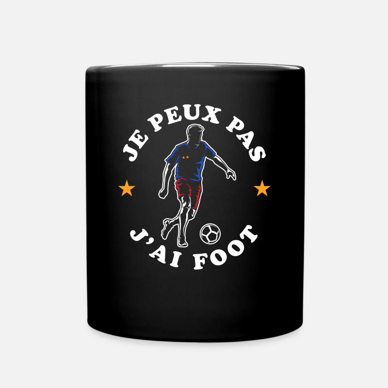 Je Peux Pas J'ai Foot - Mug uni - noir