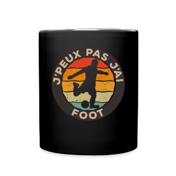 Je Peux Pas J'ai Foot - Mug uni - noir - Devant