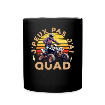 Je Peux Pas J'ai Quad - Mug uni - noir - Devant