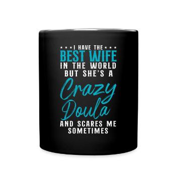 Doula Travailleuse à la naissance Femme Mari I - Mug uni - noir - Devant