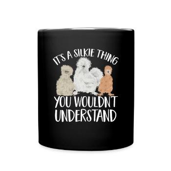 Seidenhuhn Poulet soyeux - Mug uni - noir - Devant