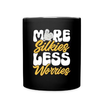 Seidenhuhn Poulet soyeux - Mug uni - noir - Devant