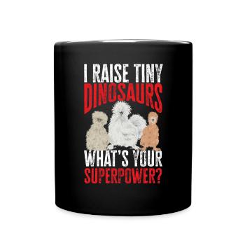 Seidenhuhn Poulet soyeux - Mug uni - noir - Devant