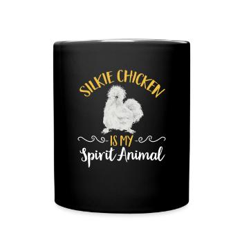 Seidenhuhn Poulet soyeux - Mug uni - noir - Devant