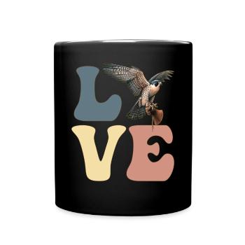 Falconry Falconer Hawking - Full Colour Mug - black - Front