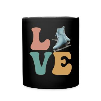 Figure Skating Ice Skating Ice Skater - Full Colour Mug - black - Front