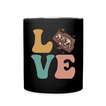 Fossil Hunting, Fossil Hunters, Paleontology - Full Colour Mug - black - Front