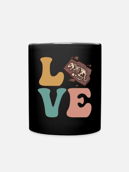 Fossilienjagd Fossilienjäger Paläontologie - Tasse einfarbig - Schwarz