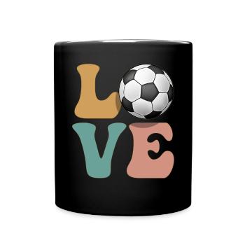 Fußballspieler - Tasse einfarbig - Schwarz - Vorne