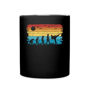 Karate Evolution Selbstverteidigung Kampfsport - Tasse einfarbig - Schwarz - Vorne
