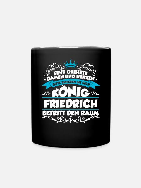Friedrich Name Design - Tasse einfarbig - Schwarz