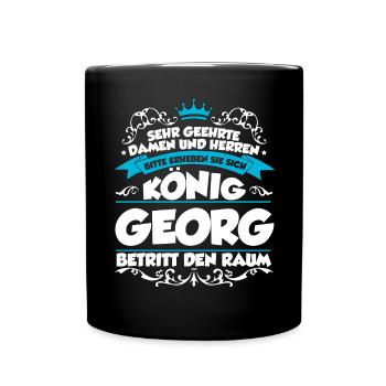 Georg Name Design - Tasse einfarbig - Schwarz - Vorne