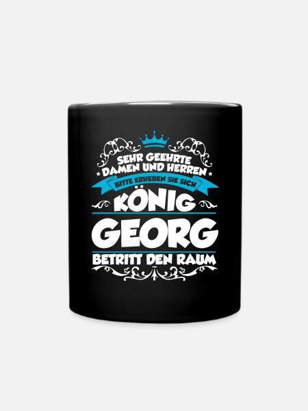 Georg Name Design - Tasse einfarbig - Schwarz