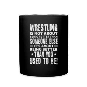 Wrestling - Tasse einfarbig - Schwarz - Vorne