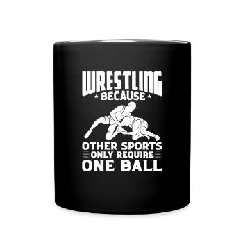 Wrestling Wrestler Fight Wrestling Ringer Gift - Full Colour Mug - black - Front
