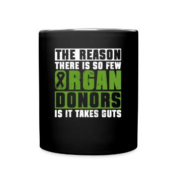 Organ Spender Organtransplantation Organspende - Tasse einfarbig - Schwarz - Vorne