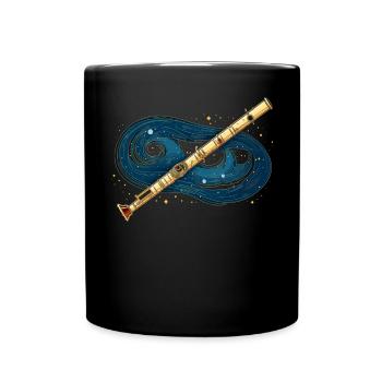 Dulcian Player Musikinstrument Musiker - Tasse einfarbig - Schwarz - Vorne