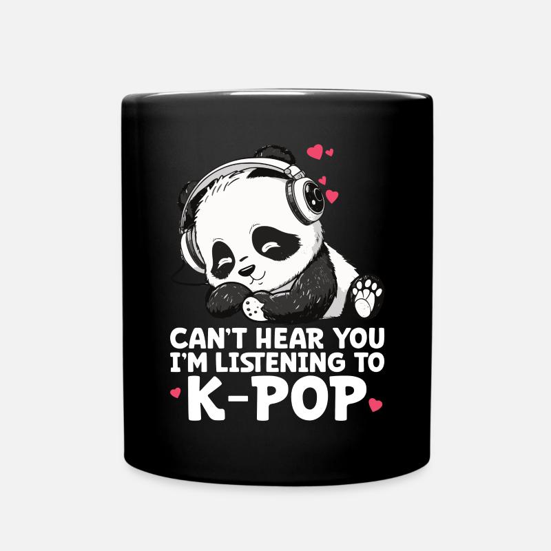 Je ne t’entends pas, j’écoute des produits Kpop - Mug uni - noir