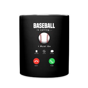 Drôle de baseball - Mug uni - noir - Devant