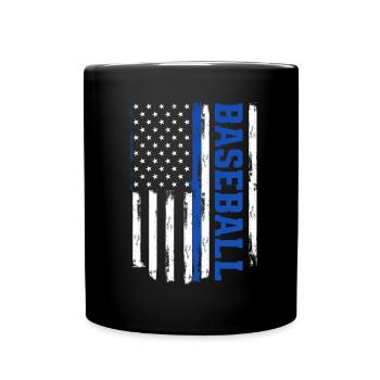 Drôle de baseball - Mug uni - noir - Devant
