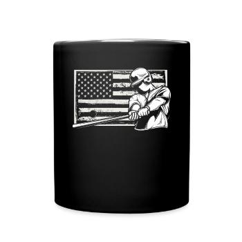 Drôle de baseball - Mug uni - noir - Devant