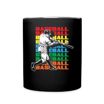 Funny Baseball - Full Colour Mug - black - Front